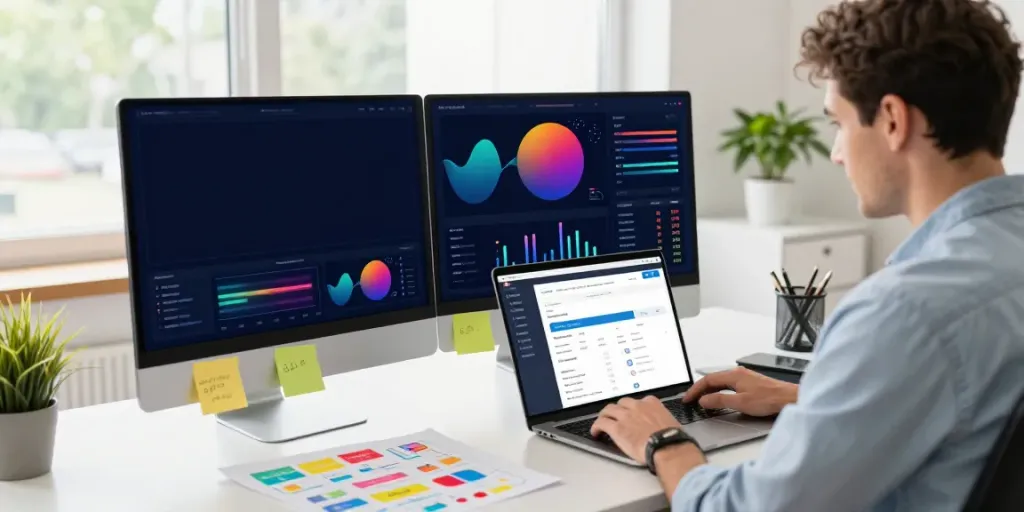 SEO specialist optimizing instant indexing strategies in a modern digital workspace.