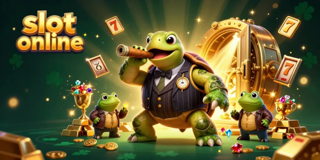 Engage with thrilling slot online adventures under the watchful gaze of a mobster turtle and his enforcer frogs.