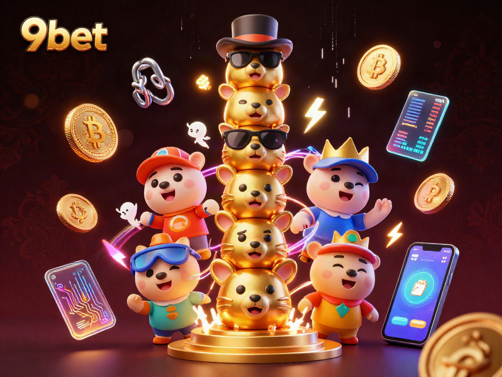Experience thrilling gaming at 9bet featuring a spirited totem pole in a dynamic casino scene.