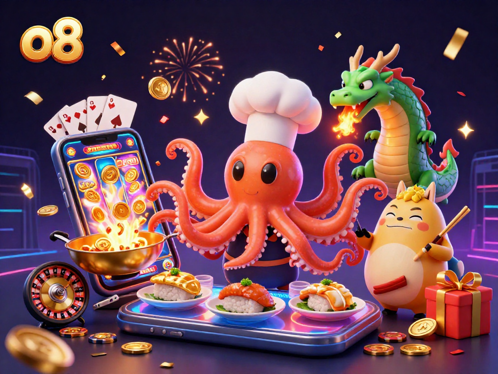 Spin casino reels and win rewards playing o8's exciting slot games amid vibrant celebrations
