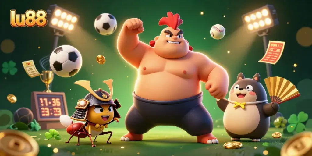 Experience the excitement of LU88 with powerful characters in a dynamic casino showdown.