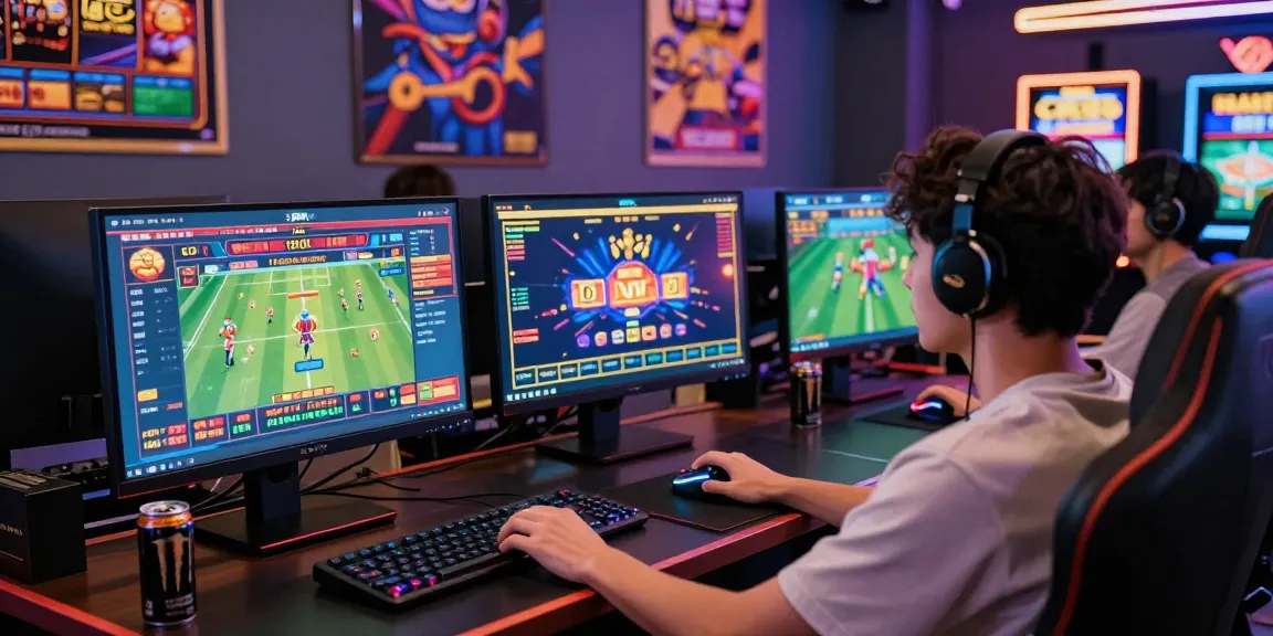 Exciting online gaming experience at TK1971 with vibrant visuals and immersive gaming setup.