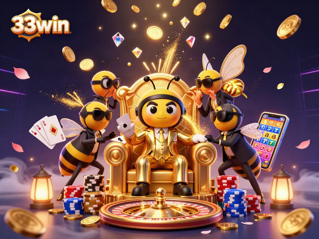 Engage in thrilling casino action at 33win with animated characters and sparkling visuals.