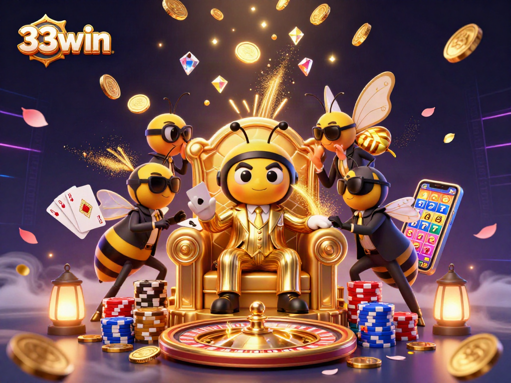 Engage in thrilling casino action at 33win with animated characters and sparkling visuals.