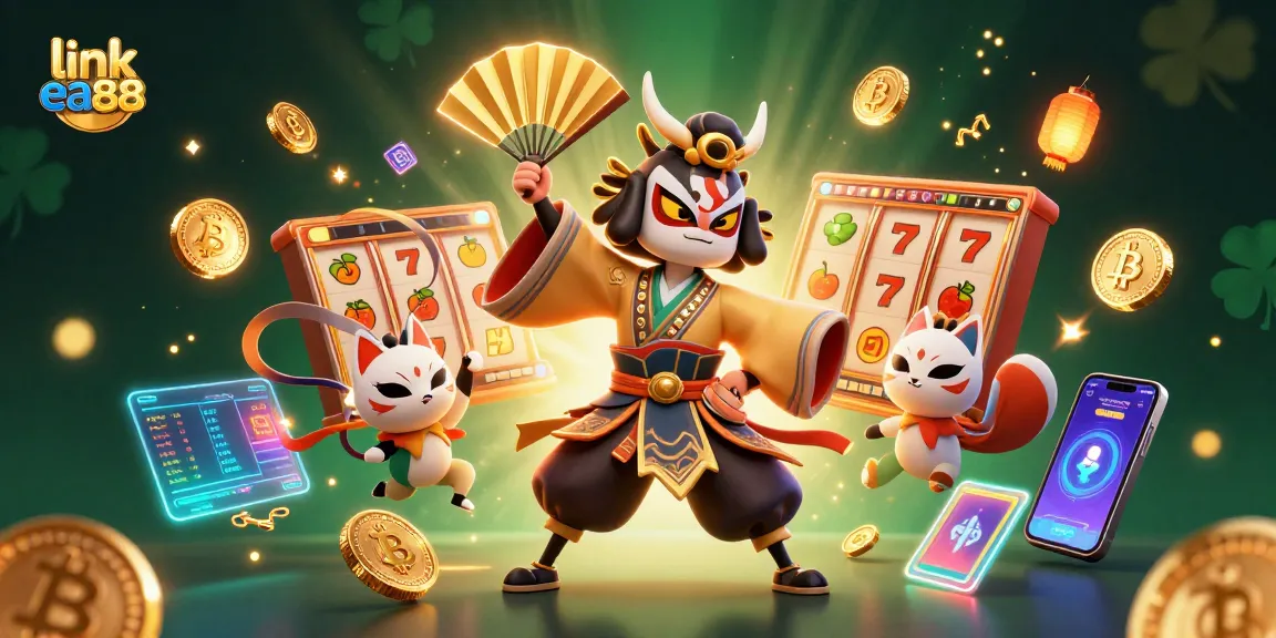 Experience the vibrant action of link ea88 with thrilling slot reels and energetic characters in an online casino setting.
