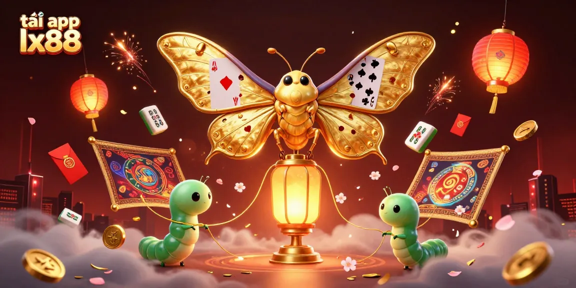 Play exciting games and tải app lx88 for thrilling rewards in this vibrant casino illustration.